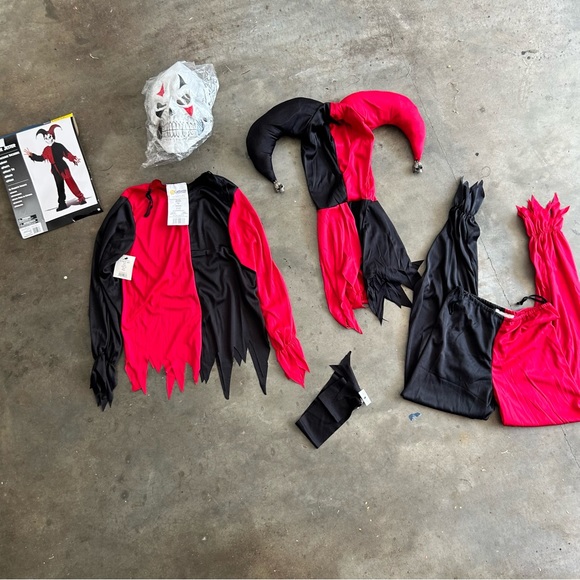 Halloween Costume Scary Evil Jester | Boys size Large 10-12 | New in package - Picture 2 of 9